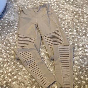 Stylish Tan Moto Leggings